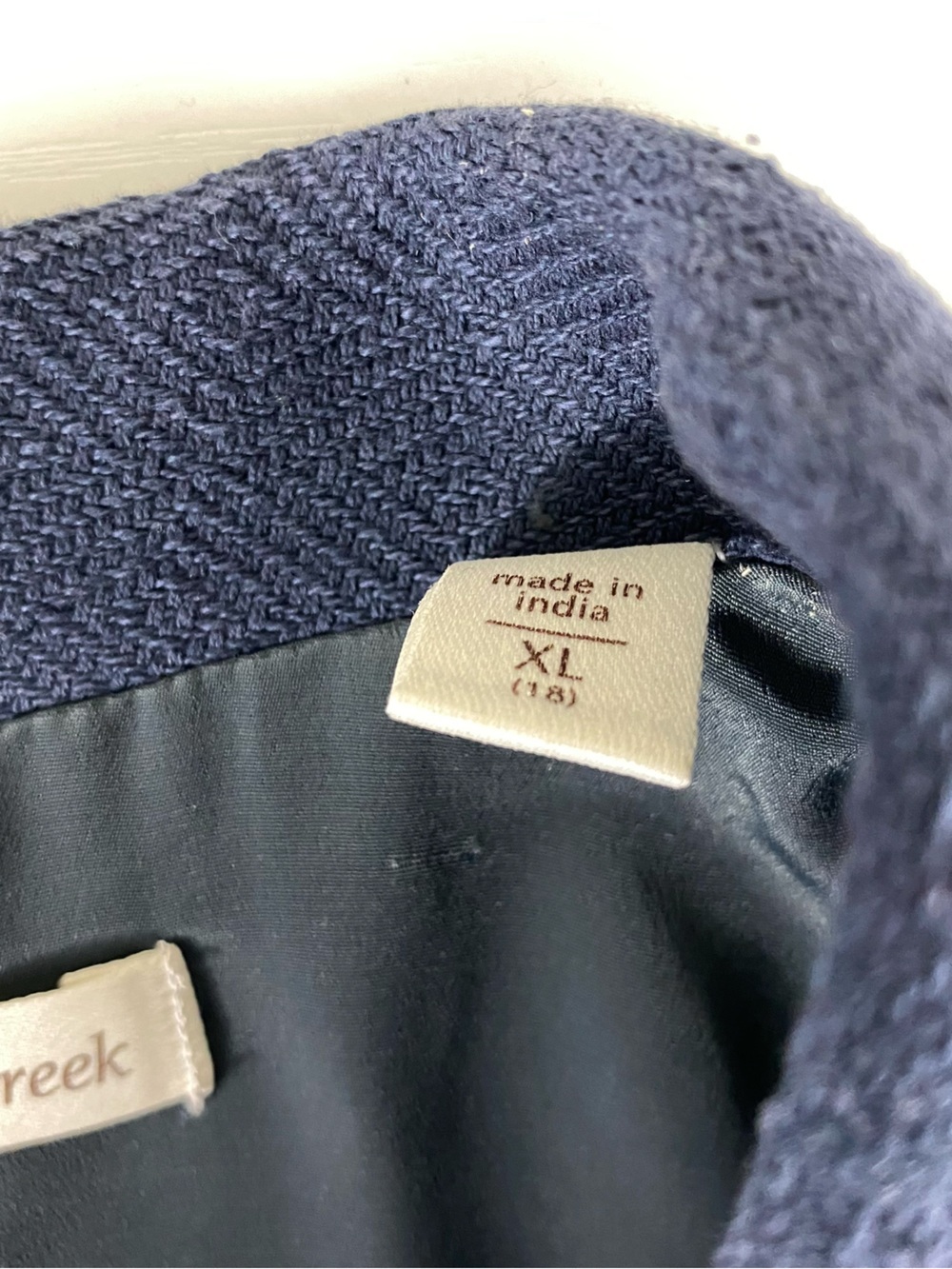 Coldwater Creek Womens Vest Size XL Embroidered Patchwork Artsy Navy Blue $69 - Picture 14 of 14